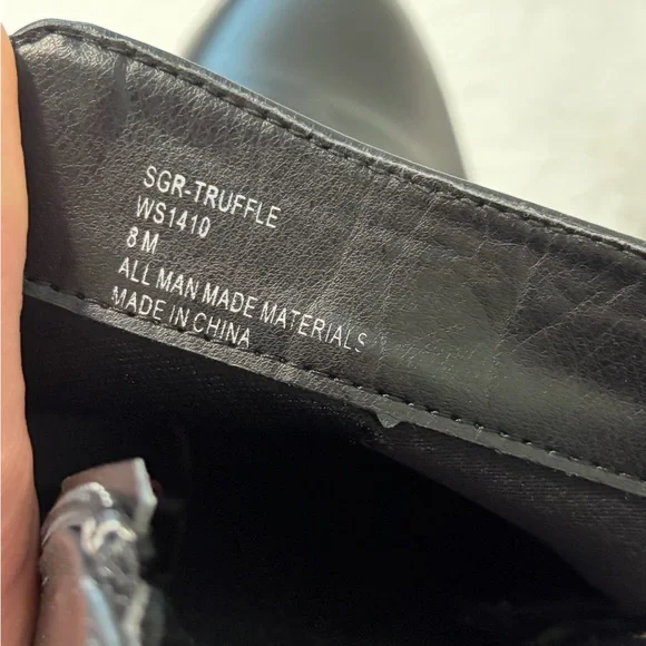 🍊Black Vegan Leather Ankle Boots Size 8🍊 - Picture 7 of 8